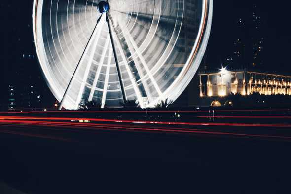 A Ferris wheel